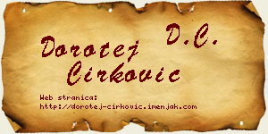 Dorotej Ćirković vizit kartica